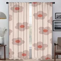 Household supplies MH Köksgardiner för Vardagsrumsgardin Många Blommor Nyanser Avdelningsgardiner Persienner Tyll för Sovrum Halloween-dekoration Elegant W50xH70cmx2pcs-CL