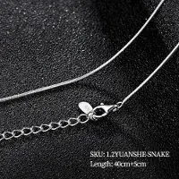 YIRAN Jewelry Klassisk Baslänk 100% 925 Massivt Sterling Silver Halsbandskedja 40cm 45cm 50cm Fint Smycke Mode Hänge Länk 55cm
