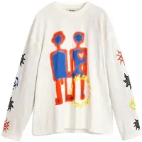 Desigual T-shirt blå / röd / svart / vit