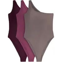 The Set Baddräkt taupe / fuchsia / magenta