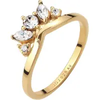 Elli Ring 'Crown' guld / transparent