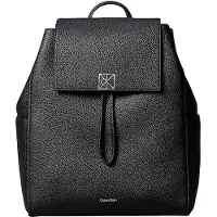 Calvin Klein Emblem Logo Hardware Flap Backpack