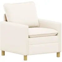 vidaXL Soffa Gräddvit 76 x 81 x 87,5 cm Tyg