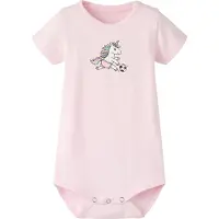 Name it Body k/ä - NbfHutina - Flushing Rosa m. Enhörning - - 1 år (80) - Body K/Ä