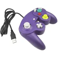 Infoboutik Gamepad - Handkontroll Pad Joystick GameCube USB - Med sladd USB - Plug & Spela - Violett violett