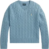 Ralph Lauren Tröja - Stickad - Cassidy Blue - - 8-10 år (128-140) - Tröja
