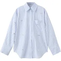 Mango Blus pastellblå / pastellrosa / silver / vit