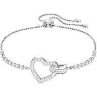 Swarovski Lovely Romantic Heart Sammanlänkande Justerbart Armband Damarmband Platina 5380704 Box (Random Color)