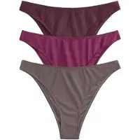 The Set Bikiniunderdel choklad / aubergine / cyklamen