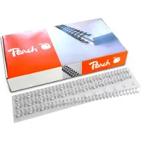Peach - 8 mm - 34 ringar - A4 (210 x 297 mm) - silver - bindningskam