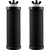 Vevor vattenfilterutbyte, reningselement, aktivt kolfilter, lättbytbart vattenfilter, gravitationsvattenfiltersystem, kompatibelt med de flesta märken, 2-pack, svart