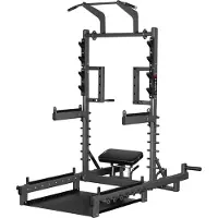 HMS SMP01 multifunktionsstativ med plattform för tunga lyft och hip thrust Commercial