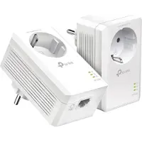 TP-LINK TL-PA7017P Kit AV1000 Gigabit Passthrough - Powerline-adapter - GigE, HomePlug AV (HPAV), HomePlug AV (HPAV) 2.0, IEEE 1901 - kan slutas till vægstik (Pack med 2)