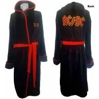 Ginza.se AC/DC: Unisex Bathrobe/Logo (Black) (Back Print) (Medium - Large)