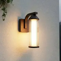 LINDBY LED utomhus vägglampa Neravio , Brun / rost, Aluminium / grå / zink, Modern, LED-vägglampa utomhus