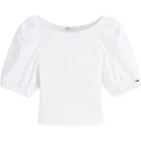 Tommy Hilfiger Tommy Jeans Smock Poplin Slim Short Sleeve Blouse