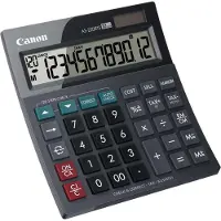 Canon AS-220RTS - Skrivbordskalkylator - 12 siffror - solcellspanel, batteri - mörkgrå