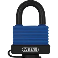 ABUS 70IB/50, Konventionellt hänglås, Tangentlås, Svart, Blå, mässing, mässing, U-format