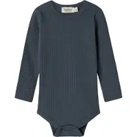MarMar Body l/ä - Rib - Modal - Noos - Blå - - 56 - Body L/Ä