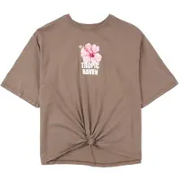 Name it T-shirt - NkfHasel - Brown Linser - - 9-10 år (134-140) - T-shirt