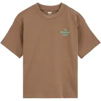We fashion T-shirt turkos / ljusbrun