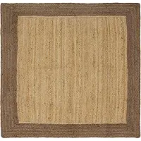 vidaXL Områdesmattor Rektangulär Naturlig och grå 160 x 160 cm Jute