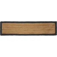 vidaXL Områdesmattor Rektangulär Naturlig och mörkgrå 60 x 300 cm Jute