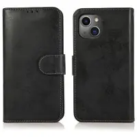 Mtp Products iPhone 13 Vintage 2-i-1-plånboksfodral med avtagbart lock - Svart
