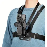Mtp Products Anti-Shake 360° vridbar bröstrem med mobilhållare - svart