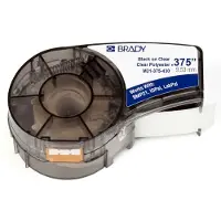 Brady M21-375-430 polyestertejp | svar text - transparent tejp | 9,53mm x 6,4m (original)