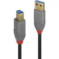 Lindy USB-kabel USB 3.2 Gen1 USB-A kontakt, USB-B kontakt 2.00 m Svart 36742