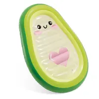 Intex luftmadrass i en härlig avocado-design är ett sommarblickfång i poolen och ger ett avslappnat intryck - transparent, färgglad och upp till 100 kg
