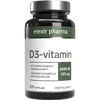 Elexir Pharma Elexir D3-Vitamin 5000IE 120 kapslar