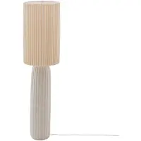 Atmosphera Golv-LED-lampa , benvitprickig, Kenan, 122,5 cm