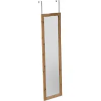 5 Five väggspegel för upphängning, bamburamme, 110 x 30 x 1,5 cm