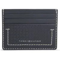 Tommy Hilfiger Embossed Flag Leather Credit Card Holder