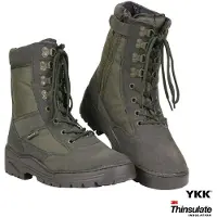 101 Inc Fostex Sniper Boots Side Zip (Färg: Grön, Storlek: 43)