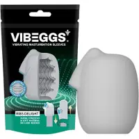 Vibeggs Ribs Delight - vibrerande äggmasturbator (vit)