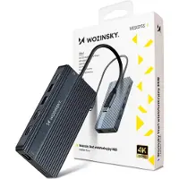 Wozinsky USB-C-hubb 14 i 1 WDS03Y5S – aluminium, 4K för tre skärmar, 100 W PD, 10 Gbps