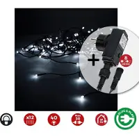 EDM Istappsridå Med 12 Led-remsor För Programmerare 0.5x2 M