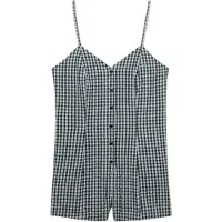 Superdry för kvinnor. W8012138A Mono Gingham Cami marinblå (S), Casual, Bomull, Marino