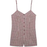 Superdry för kvinnor. W8012138A Gingham cami jumpsuit röd (S), Casual, Bomull
