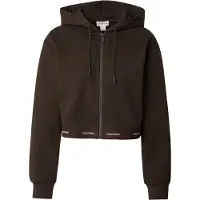 Calvin Klein Jeans Sweatjacka mörkbrun / vit