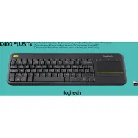 Logitech K400 Plus – tangentbord med touchpad, trådlöst, DE, svart