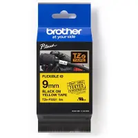 Brother TZe-FX, TZ-FX TZe-FX621 Bandfärg: Gul Skriftfärg:Svart 9 mm 8 m