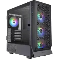 Thermaltake CA-1X5-00M1WN-00 Midi-Tower Datorchassi GAMER Svart 4 Förinstallerade LED-fläktar, Sidofönster