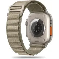 Tech-Protect Apple Watch Series Ultra 3/2/Ultra/11/10/9/8/SE 3/(2022)/7/SE/6/5/4/3/2/1 Nylon Pro Armband - 49mm/46mm/45mm/44mm/42mm - Titan / Oliv