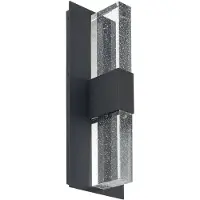 LUCANDE LED utomhus vägglampa Velune , Svart, Aluminium / grå / zink, Modern, LED-vägglampa utomhus