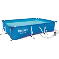 Bestway Steel Pro 56411, 3300 l, Pool med ram, Blå, 20,7 kg