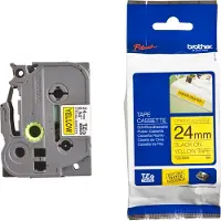 Brother TZeS651 - svart på gul 24 mm x 8 m - extra starkt självhäftande